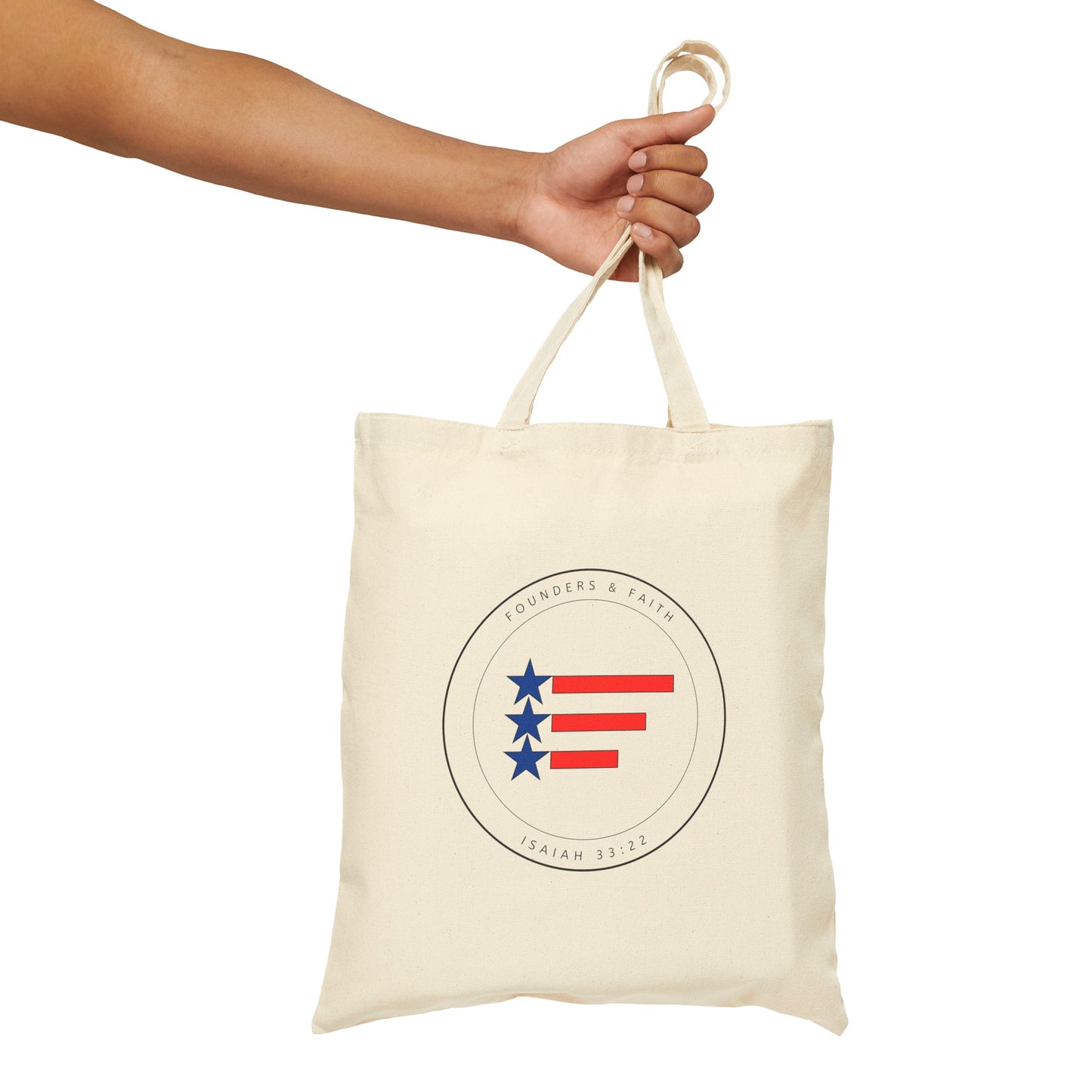 Logo, Verse and 3 Branches of Government  - Cotton Canvas Tote Bag